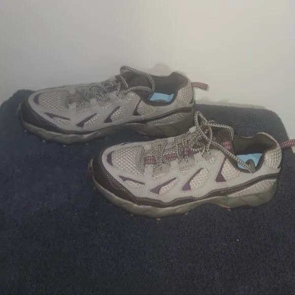 Columbia Womens Gray and Purple D Storm Hiking Shoes Size 8 - Picture 6 of 10